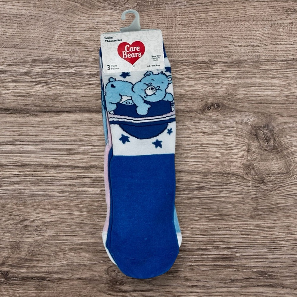 Care Bears Officially Licensed 3-Pack of Crew Socks - Age 4-6